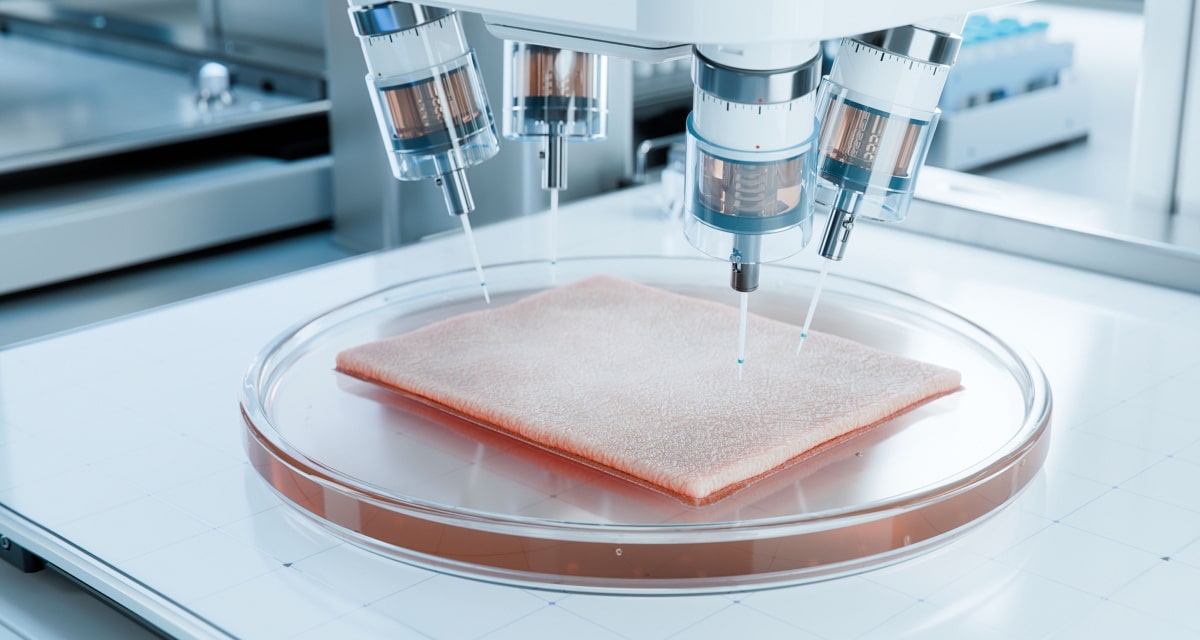 Medical printer working on artificially grown skin