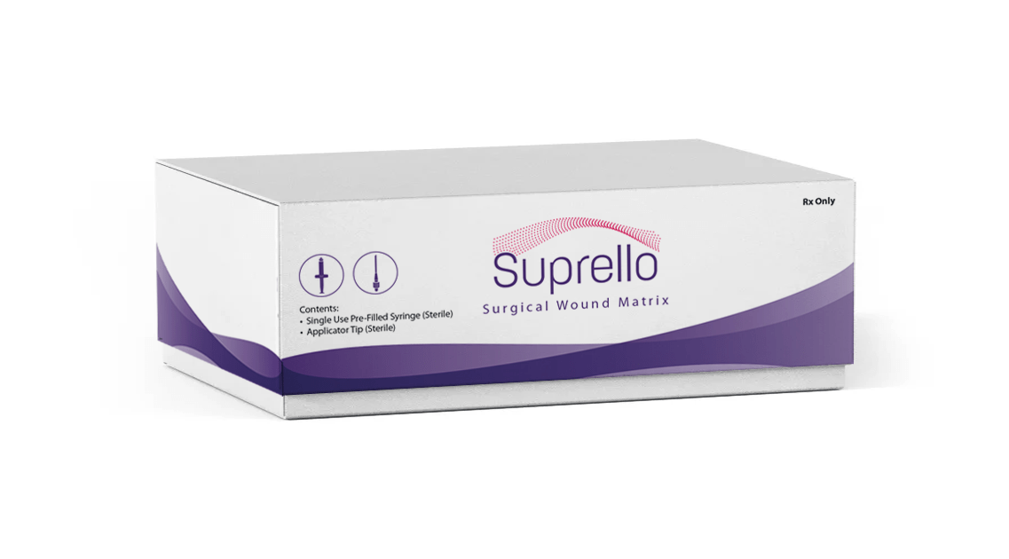 Medical product packaging with FDA 510(k) cleared label visible.